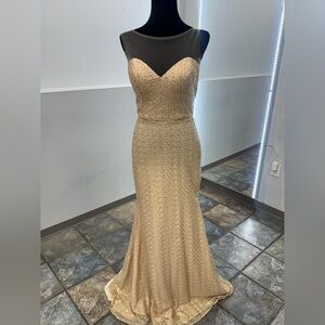 Elegant Gold Evening Gown